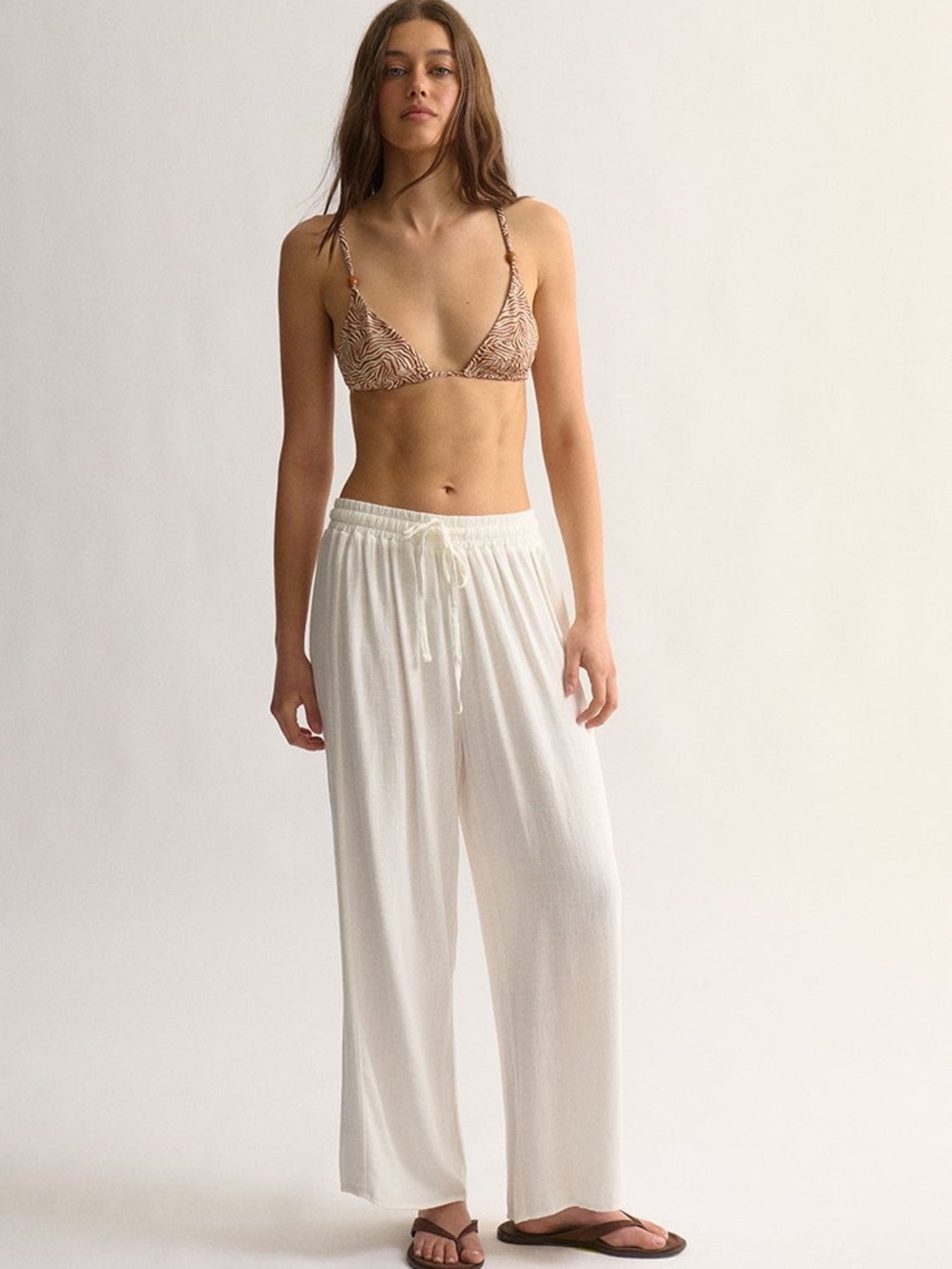 New Ghanda Clothing Aysha Pants in White Size 10